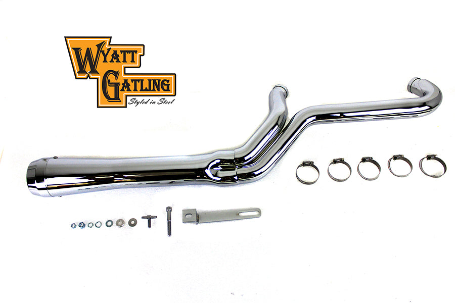 Wyatt Gatling 2:1 Megaphone Header Set 8888 exhaust headers, chrome finish, two-into-one design