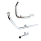 V-Twin 735-1 dual crossover chrome exhaust system for motorcycle applications