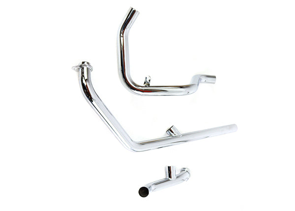V-Twin 735-1 dual crossover chrome exhaust system for motorcycle applications