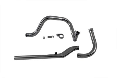 Paughco 735F Dual Crossover Chrome Exhaust System for 1965 Harley-Davidson FL