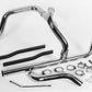 Paughco 735-6A chrome 2:1 dual crossover exhaust header set