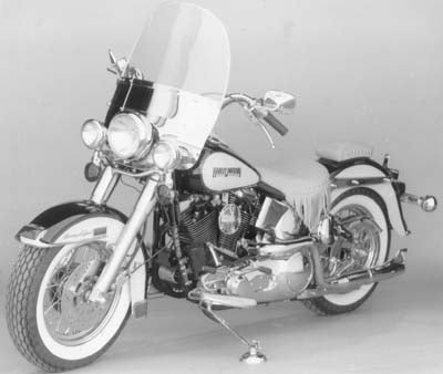 Paughco 735-6A chrome 2:1 dual crossover exhaust header set for motorcycles