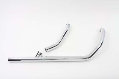 Paughco 733C7 2-into-1 FLT exhaust header pipe set in chrome finish