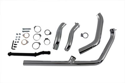 V-Twin 29-1160 chrome 2 into 1 exhaust header pipe kit for motorcycles