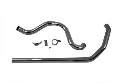 Paughco 735G1 chrome true dual exhaust pipe system for 1995–2004 Harley-Davidson FLT