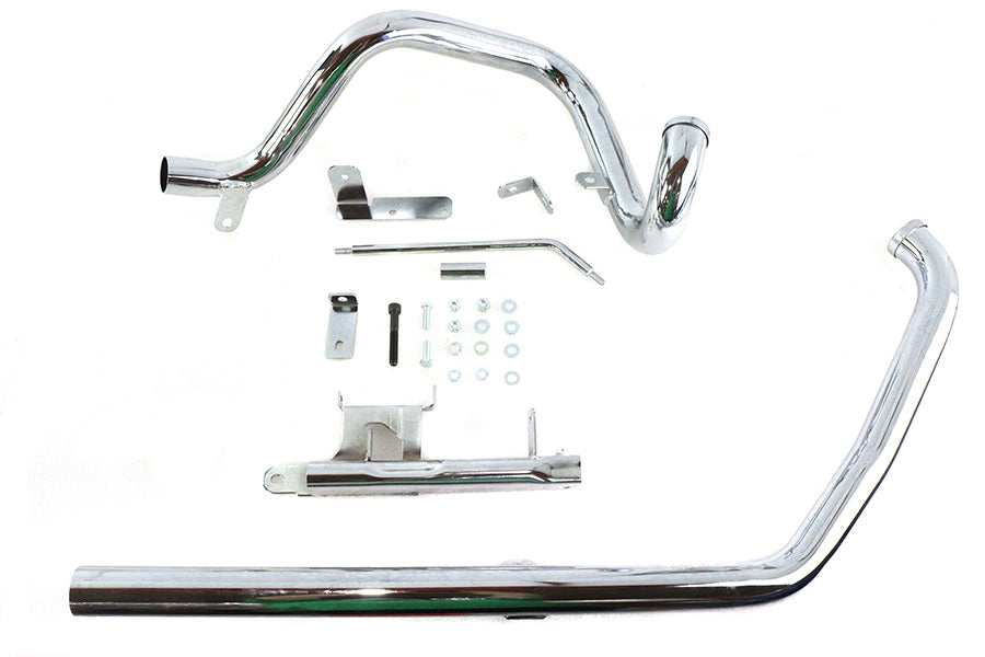 Wyatt Gatling 735K1 chrome true dual exhaust pipe system for vehicle exhaust customization