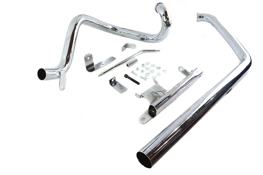 Wyatt Gatling 735K1 chrome true dual exhaust pipe system for automotive exhaust installation