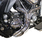 Wyatt Gatling 1938 Ground Pounder chrome exhaust system with dual pipes bent for motorcycle fitment