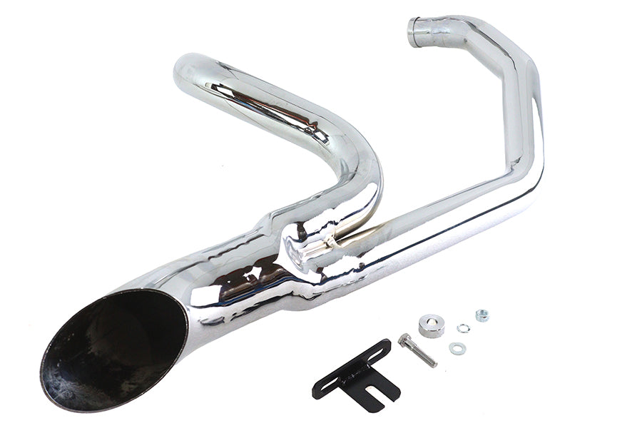 Wyatt Gatling Butte Chrome Exhaust System for 2007 motorcycle, polished chrome pipes and mufflers