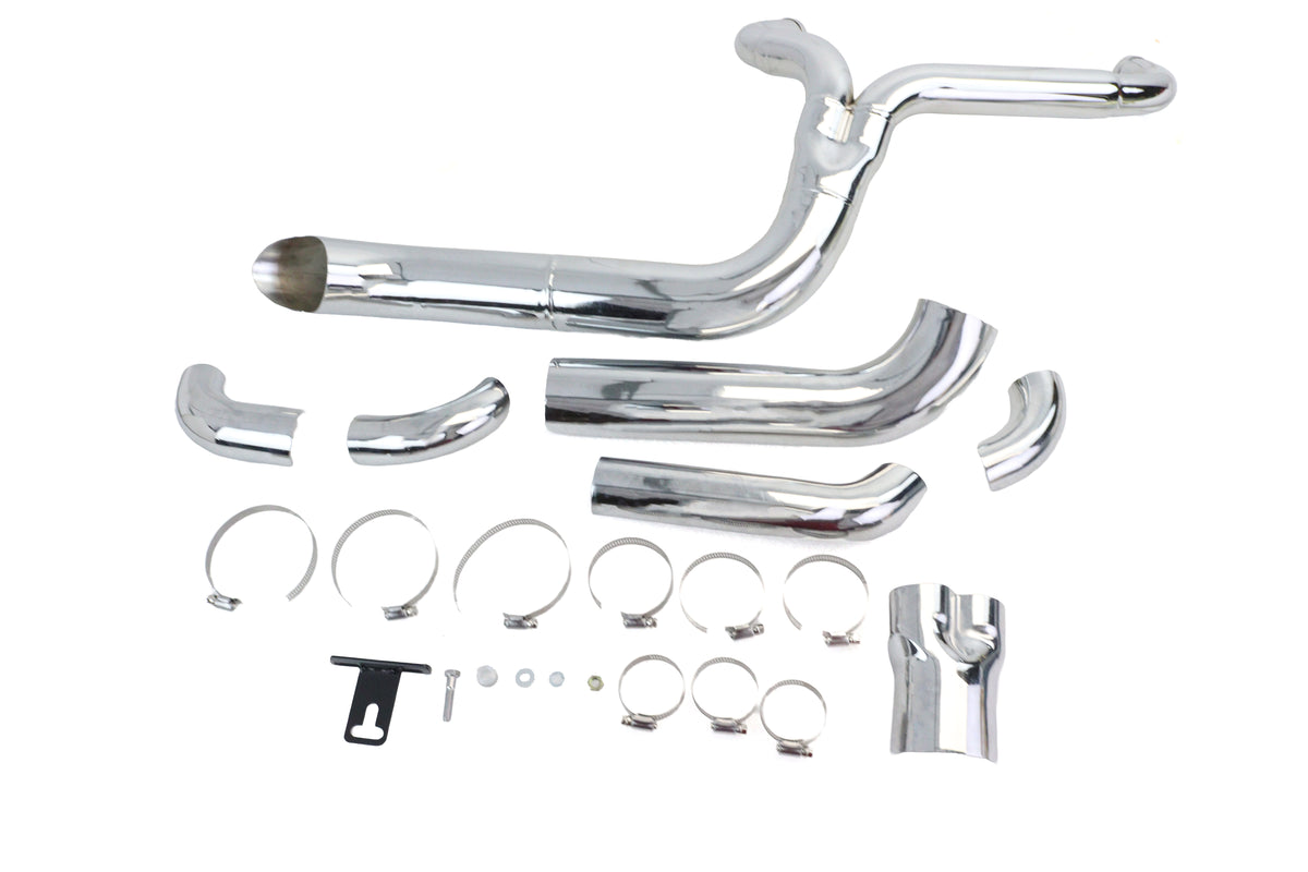 V-Twin 2023 Speedster chrome 1-3/4-inch 2-into-1 exhaust header set for motorcycles