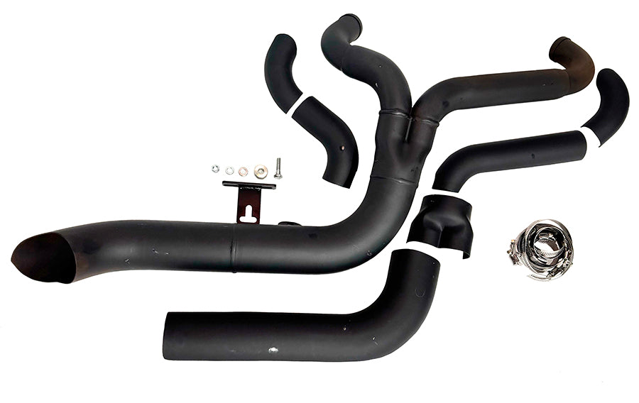 V-Twin 2025 Speedster 1-3/4 inch 2-into-1 black exhaust header set for motorcycles