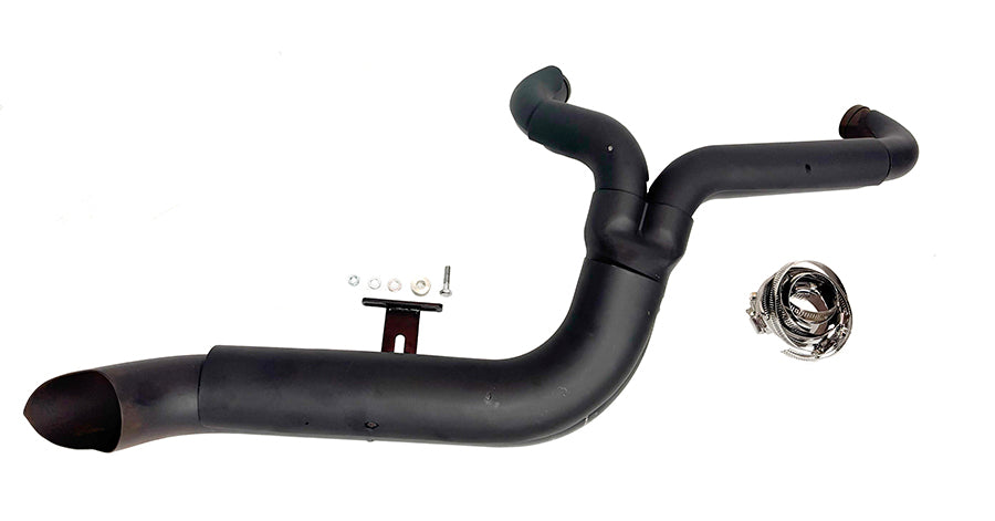 V-Twin Speedster 1-3/4 inch 2-into-1 exhaust header set in black for motorcycles