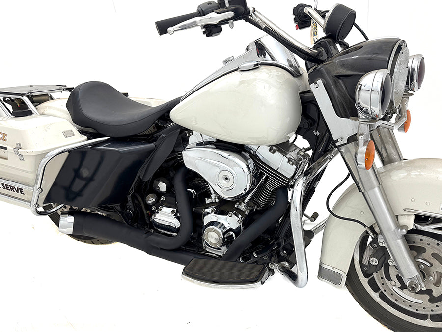 V-Twin Cyclone 1-3/4-inch 2-into-1 exhaust header set in black coated finish
