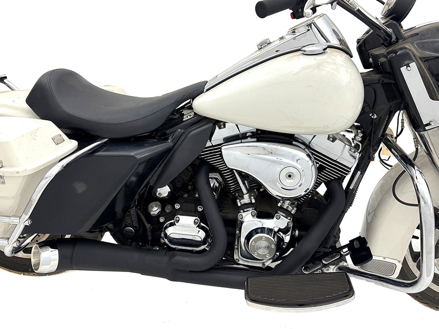 V-Twin Cyclone 1-3/4-inch black 2-into-1 exhaust header set