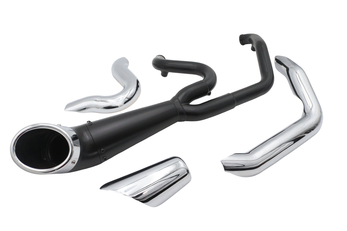 V-Twin Factory Sample 2:1 exhaust header set in black, model 29-2132