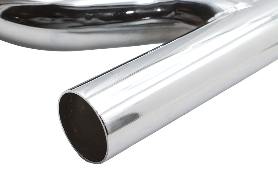 V-Twin Factory Sample 2:1 Siamese exhaust header set in chrome, model 29-2135