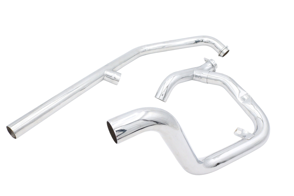 V-Twin 29-2140 Factory Sample dual crossover chrome exhaust system for motorcycles