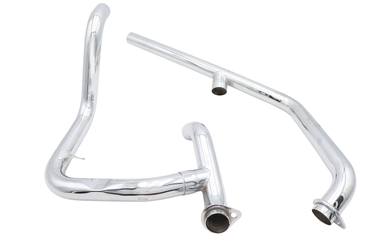 V-Twin 29-2140 Factory Sample dual crossover chrome exhaust system黑大战
