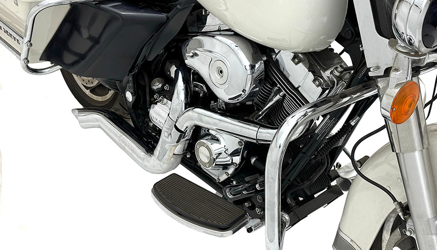 V-Twin Speedster 1-3/4-inch 2-into-1 chrome exhaust header set for motorcycles