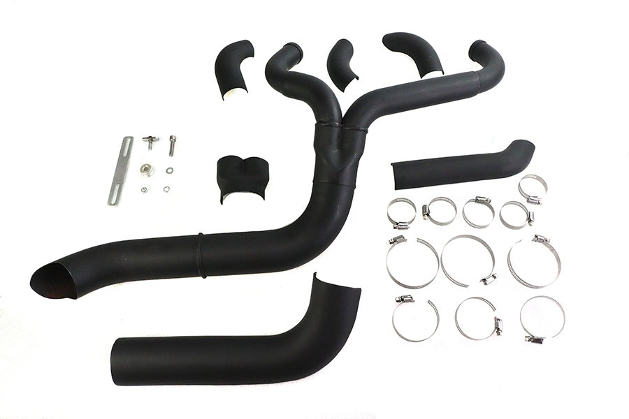 V-Twin Speedster 1-3/4 inch 2-into-1 exhaust header set in black finish