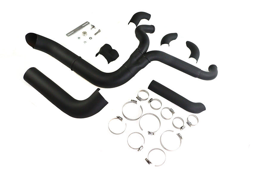 V-Twin Speedster 1-3/4 inch 2-into-1 exhaust header set in black