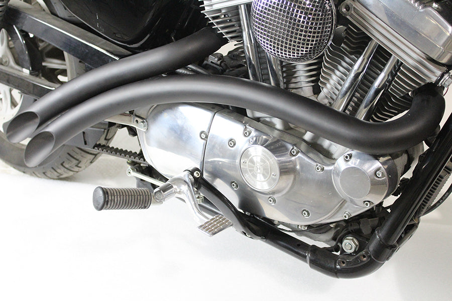 V-Twin 8917 Curved Radius Exhaust Header Set, Black