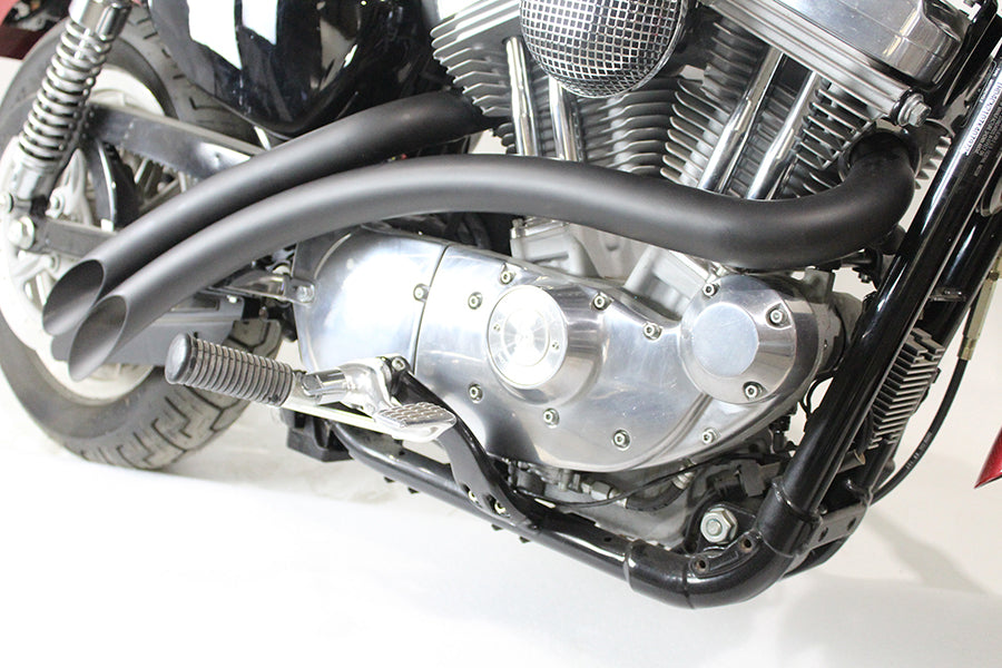 V-Twin 8917 Curved Radius Exhaust Header Set, Black