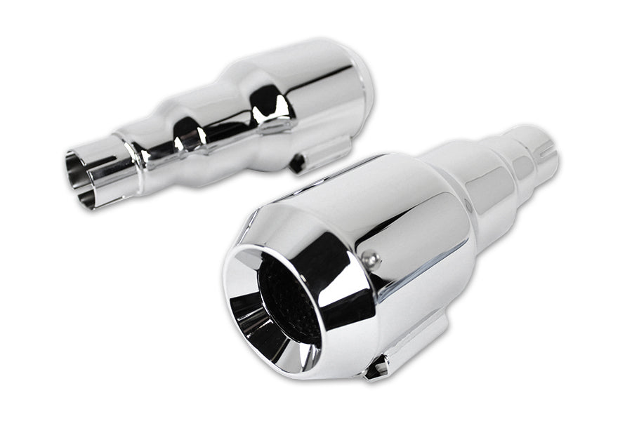 V-Twin Grenade Muffler Set chrome exhaust, 30-0073a.jpg