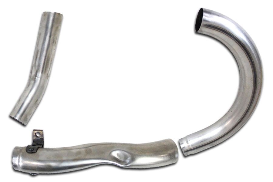 V-Twin UL 3-piece side valve exhaust system set in raw finish, product image 30-0167a.jpg