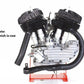 V-Twin UL 3-piece raw exhaust system set for side valve motorcycles