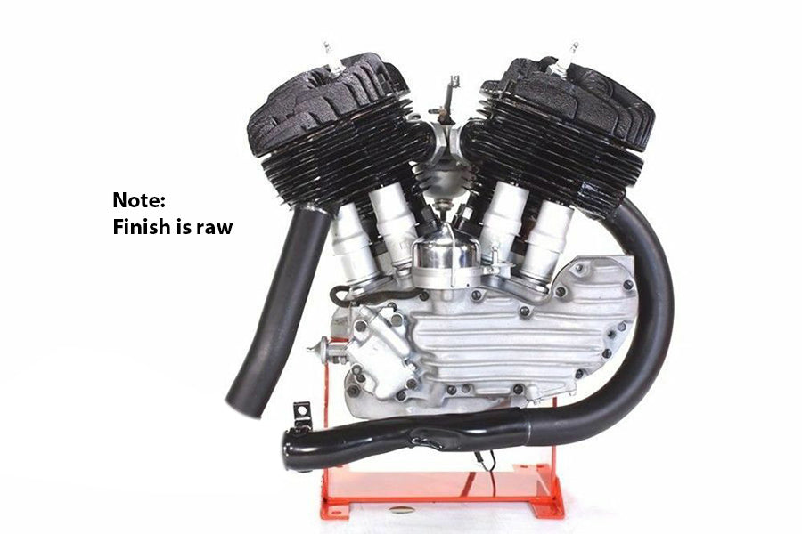 V-Twin UL 3-piece raw exhaust system set for side valve motorcycles