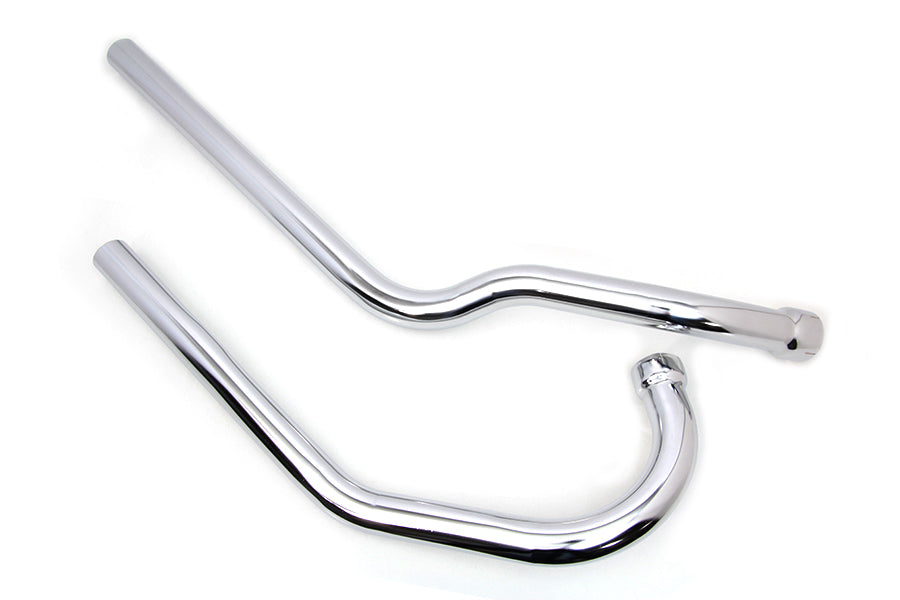 V-Twin 30-0180 K Model drag pipe exhaust set in chrome finish