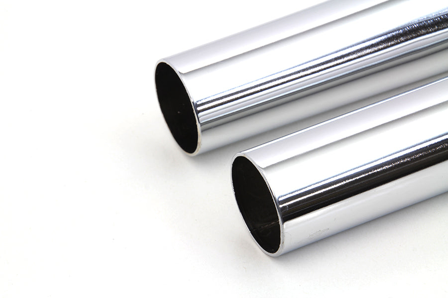 V-Twin K Model drag pipe exhaust set in polished chrome, part 30-0180