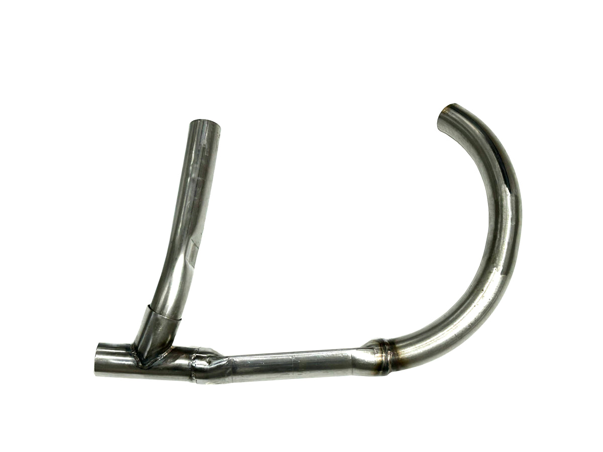 V-Twin 45-inch raw exhaust header set for Harley-Davidson WL side valve motorcycle