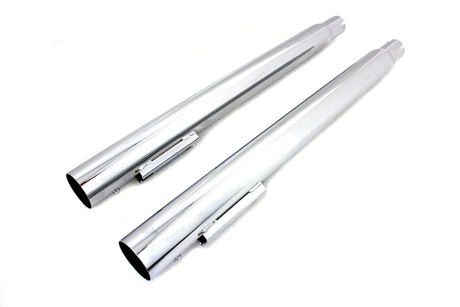 Wyatt Gatling Dumper Exhaust Straight Pipe Set 08-6147, polished metal pipes with angled tips