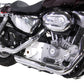 Wyatt Gatling Down Slash Slip-On Muffler Set, chrome motorcycle exhaust, 08-0209A