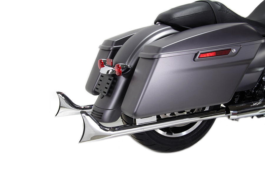 Wyatt Gatling 64-380 straight 36-inch fishtail exhaust extension set in polished metal finish