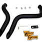V-Twin Wyatt Gatling down draft exhaust header set, chrome dual pipes with flared tips