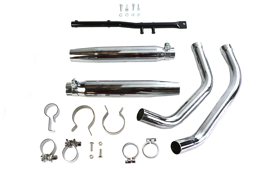 V-Twin 30-0616 chrome tapered muffler exhaust kit for Harley-Davidson XLH