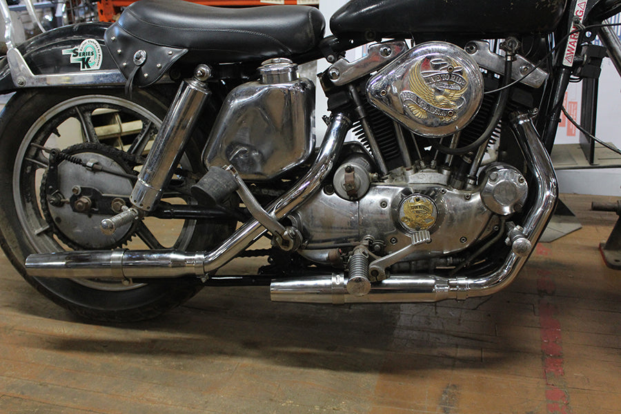 V-Twin tapered muffler exhaust kit in chrome for Harley-Davidson XLH, model 30-0616