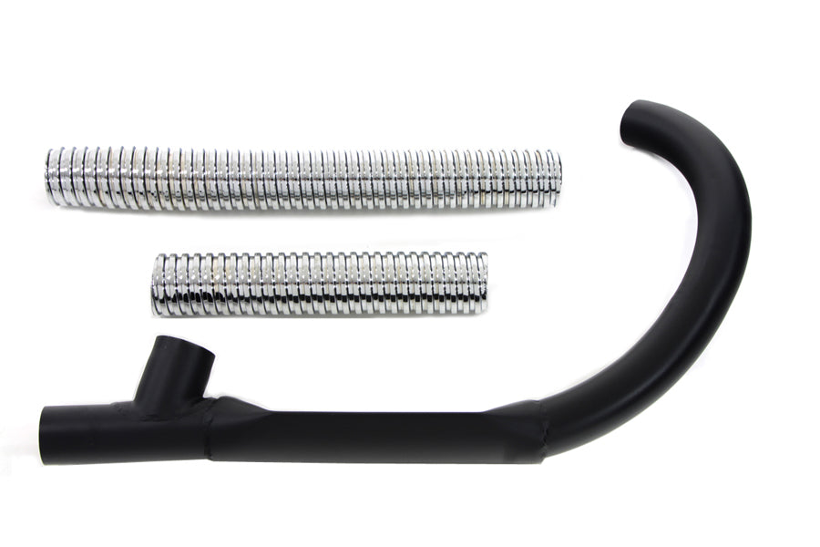 V-Twin 45-inch exhaust header set with flex cover for side valve engines