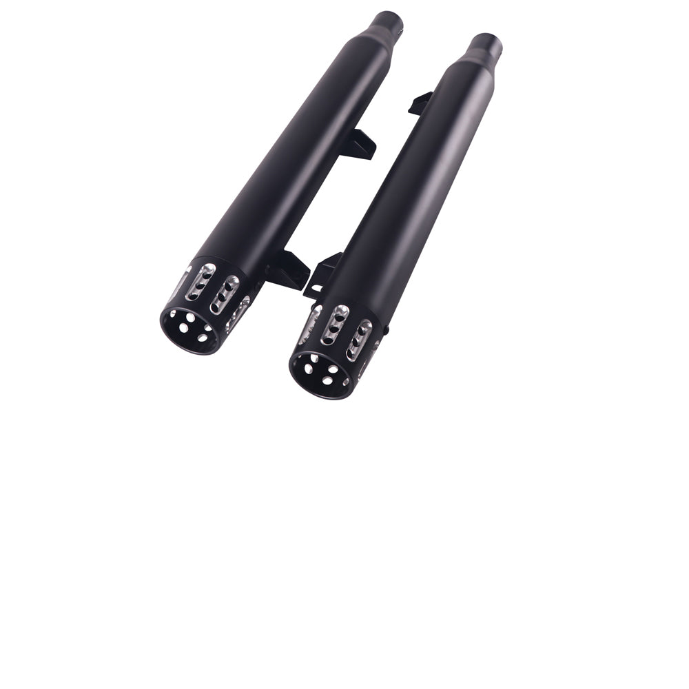 V-Twin INMF-3002BB Indian Slip-On Muffler Set, Black