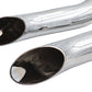 V-Twin Stacked Short Goose Style Drag Pipe Set Chrome Motorcycle Exhaust