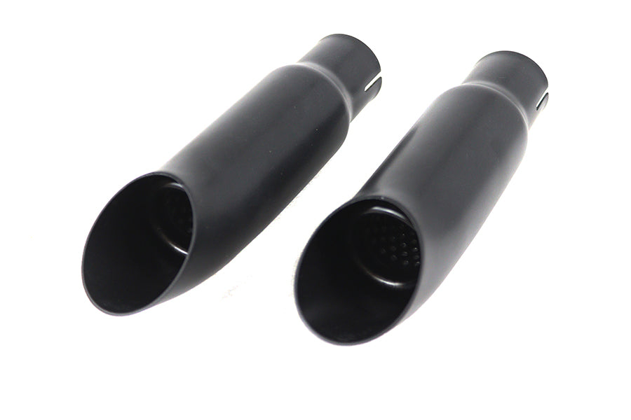 V-Twin Black Mini Exhaust Tip Set 30-0673 for motorcycle exhaust systems