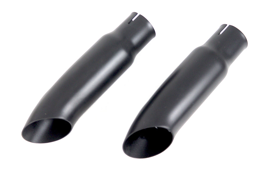 V-Twin Black Mini Exhaust Tip Set 30-0673 for motorcycle exhaust systems