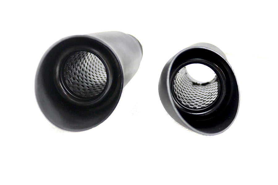 V-Twin black mini exhaust tip set 30-0673 for motorcycle exhaust systems