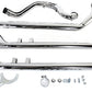 V-Twin 30-0677 True Dual Header with Fishtails, Chrome