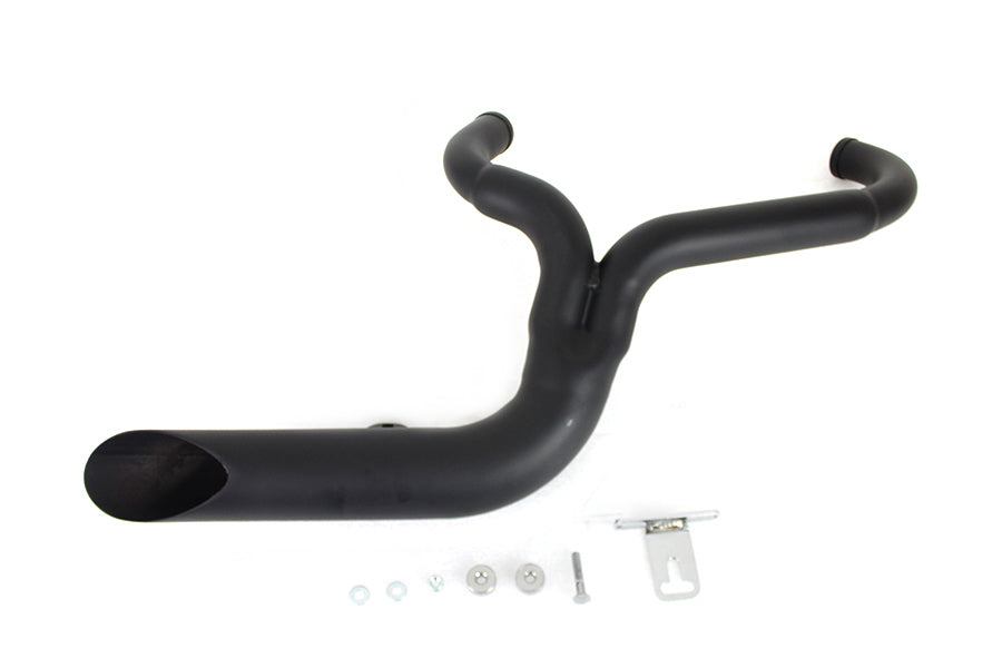 V-Twin FXD 2:1 Lake Side Pipe Exhaust in black for motorcycles