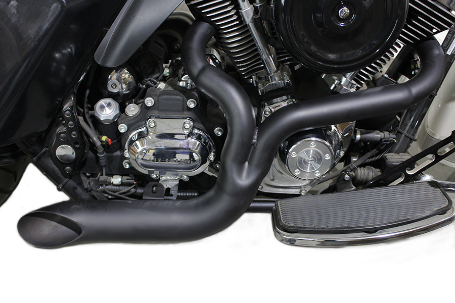 V-Twin 3442 FXD 2:1 black Lake Side Pipe exhaust for motorcycles