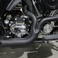 V-Twin 3442 FXD 2:1 black lake side pipe exhaust for motorcycles